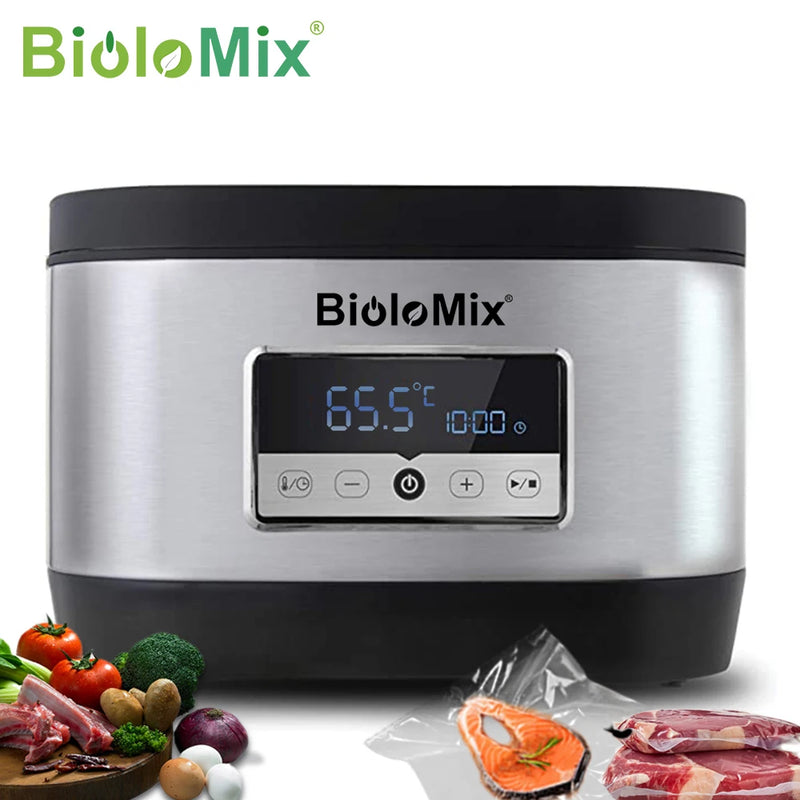 BioloMix 6th generation Stainless Steel Sous Vide Oven Pro 8L Accurate Temperature Touch Control Water Circulator Bath Cooker