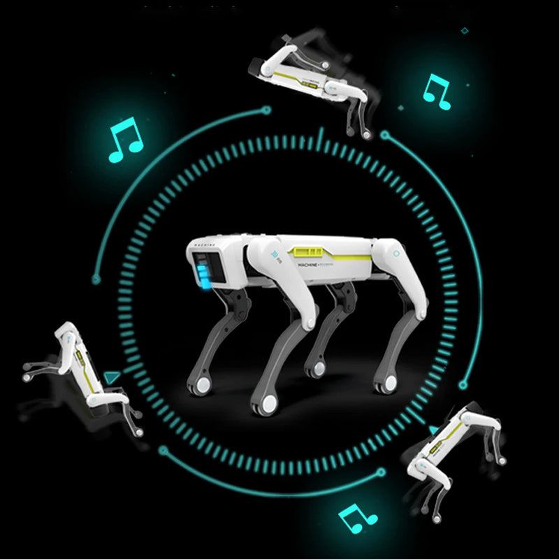 Teeggi Electric RC Intelligent Robot Dog Multifunction RC Mechanical Dog with turret Educational Toy Bionic Smart Robot Toy Gift