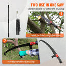 SucceBuy Manual Pole Saw Extendable Tree Pruner  Steel Blade for High Branches Trimming with Lightweight Aluminum Alloy Handle