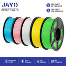 JAYO petg 3d printer filaments PETG 5Rolls 1.75mm Mixed Color Bubble Free FDM 3D Printer Material for 3d pen refill 1.1kg/1rolls