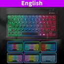 Tastatur für Tablet Android iOS Windows Kabellose Maus Tastatur Bluetooth-kompatible Regenbogen-Hintergrundbeleuchtung Tastatur für iPad Telefon