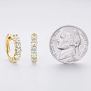 OXTAO Real 925 Silver 3.5mm Moissanite Clip Earrings Female Jewelry Hoop Earring Sparkling Lab Diamond Wedding Party Jewelry