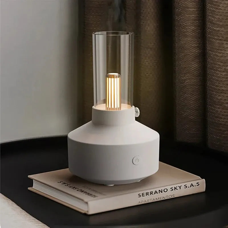 New 150ml Candle Light Shape Portable Table Desktop Usb Charge Ultrasonic Essential Oil Aroma Diffuser for Room Home