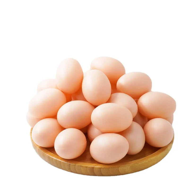 10 Pcs Hen Poultry Simulation Artificial Faux Fake Plastic Eggs for Chicken Duck Geese Hatch Incubation Breeding