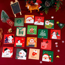 12 PCS/24PCS Random Christmas Greeting Card Kids Mini Blessing Greeting Cards Envelope New Year Postcard Gift Card Xmas Party