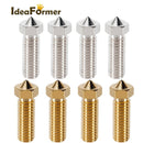8pcs 3D Printer Parts Volcano Nozzle Brass Stainless Steel 0.4 0.6 0.8 1.0 1.2mm M6 Heatblock Nozzle Sidewinder Genius Anycubic