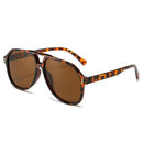 JNPCXI Oversized Double Bridges Pilot Men Sunglasses Blue Lens Vintage Rivets Women Trending Punk Sun Glasses Shades