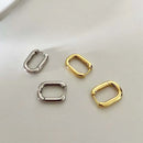 Mode Goldfarbe Geometrische U-förmige Creolen für Damen Herren Punk Hip-Hop Metall Runde Kreis Ohrringe Party Schmuck 2023