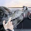 12V/24V Car Cooling Fan USB Suction Cup Windshield Desk Fan 360 Degree Adjustable Auto Cooler 3 Speeds Car Dashboard Fan