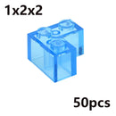 MOC Transparent Thick Building Blocks 1x1 1x2 2x2 2x4 Dots Clear Brick Figures Educational Creative Toy for Kid Compatible Brand