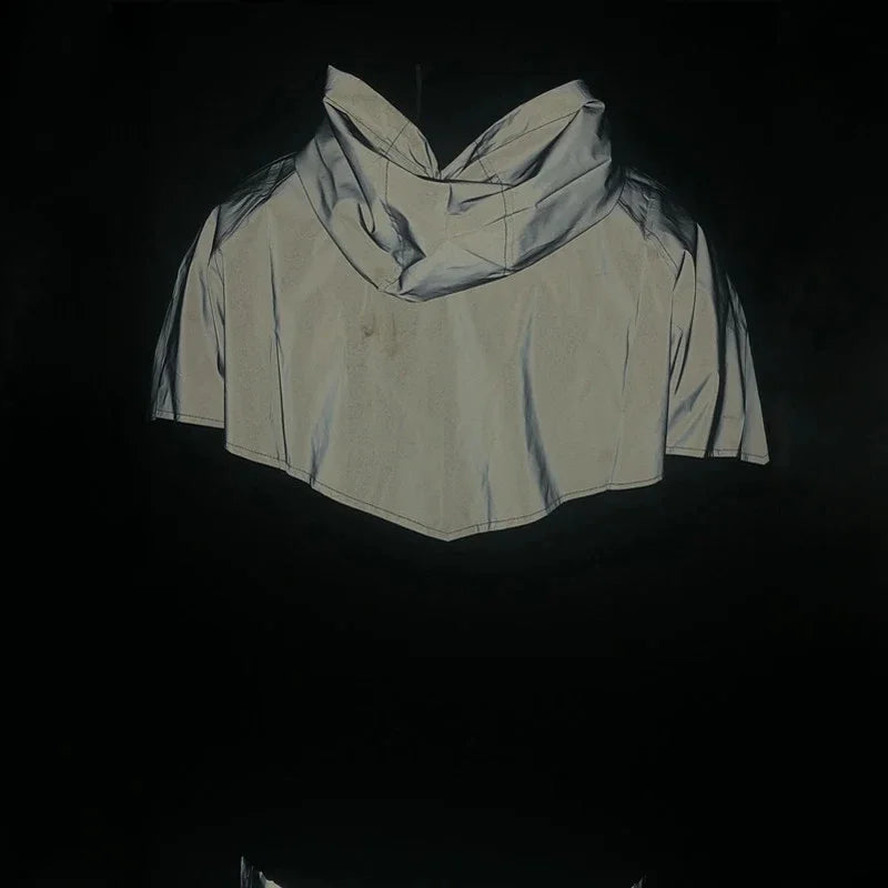 New Night Men Patchwork Reflective Jacket Hip Hop Party Dancer Casual Waterproof Windbreaker Men Coat Trend Brand