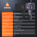 HD1080P Automotive Industrial Endoscope IP67 Waterproof 6.2mm Lens Pipe Sewer Inspection Tools Camera Borescope ANCEL AN301