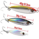 Metall-Jig-Köder 20g 30g 40g Spinner 3D Augen Popper Sinking Pencil Spinnfischen Angelzubehör Haken Swimbait Pesca Spinnerbait Köder