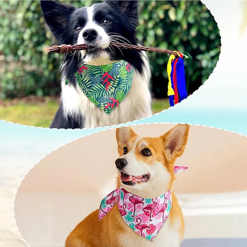 10PCS Dog Bib Holiday Washable Scarf Pets Triangle Head Scarfs Dog Bandanas Bulk Adjustable Bib Collar For Dogs Pet Accessories