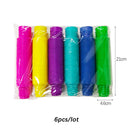 Pop Tubes Bunte Stressabbau-Spielzeuge Zappel-Sensorik-Spielzeuge für Kinder, Erwachsene, Kleinkinder Lernspielzeuge Stretch Tube
