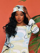 Sexy Backless Printed Dress Women's O-neck Full Sleeve Straight  Long Dresses 2026 Summer Fashion High Street New Lady Outfits