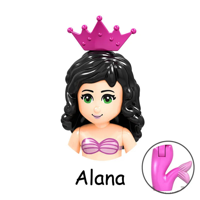 SLUBAN Girl Princess Royal Carriage Wagon Horse Racing Party Model Building Blocks Enlighten Action Figure Toys For Children