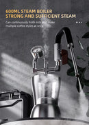 GZZT CMFAK-74 Milk Frother with Water Vapor Separator Frothing Pitcher Stainless Steel Dry Steam Milk Steamer