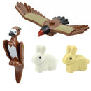 MOC City Animal Zoo Fram Accessories Building Block Figures Goat Sheep Eagle Owl Panda Parrot Seagull Penguin Bricks Toy Gift