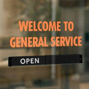 The Storefront | Aluminum Open Closed Slide Door Sign for Business