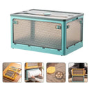 Foldable Storage Box Transparent Large Capacity Organizer with Wheels for Wardrobe Clothes Toys Books Sundries Home Storage Box