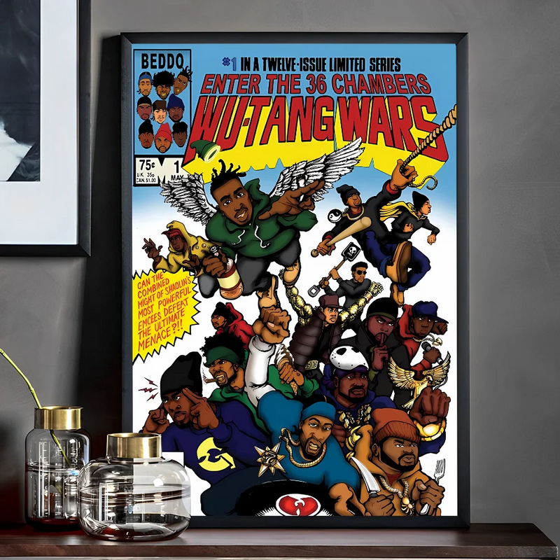 WU-T--TANG CLAN Poster Self-adhesive Art Poster Whitepaper Prints Posters Artwork Aesthetic Art Wall Painting