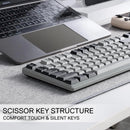 Redragon BK7114 Low-Profile 2.4G BT Kabellose Computer-Tastatur mit 98 Tasten, schlankem Office-PC, Scherenmechanismus, taktilem, leisem Tastenanschlag