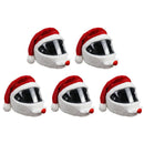 1-8PCS Santa Cycling Helmet Christmas Motorcycle Full Helmet Full Face Safe Hat Creative Plush Cover Christmas Decoration Gifts