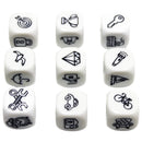 D6 Dice Set Telling Story Cube High Quality Acrylic 6 Sided Dice Funny Engraved Patterns For Children Education Toys And Games