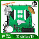 2.6x3M Photography Reflector Lighting Kit Photo Background Muslin Backdrops Softbox Umbrella Light Stand For Photo Studio