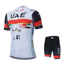 UAE 2023 Pro Team Cycling Racing Jersey Maillot Ciclismo Short Sleeve Summer Mens Road Cycling Bib Gel Shorts Kit Ropa De Hombre