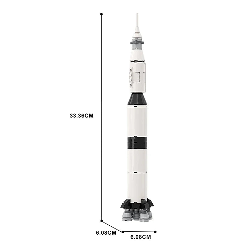 MOC Technical Saturn V Rocket City Space Station Shuttle Launch Model Building Blocks Satellite Exploration Children Toy Juguete