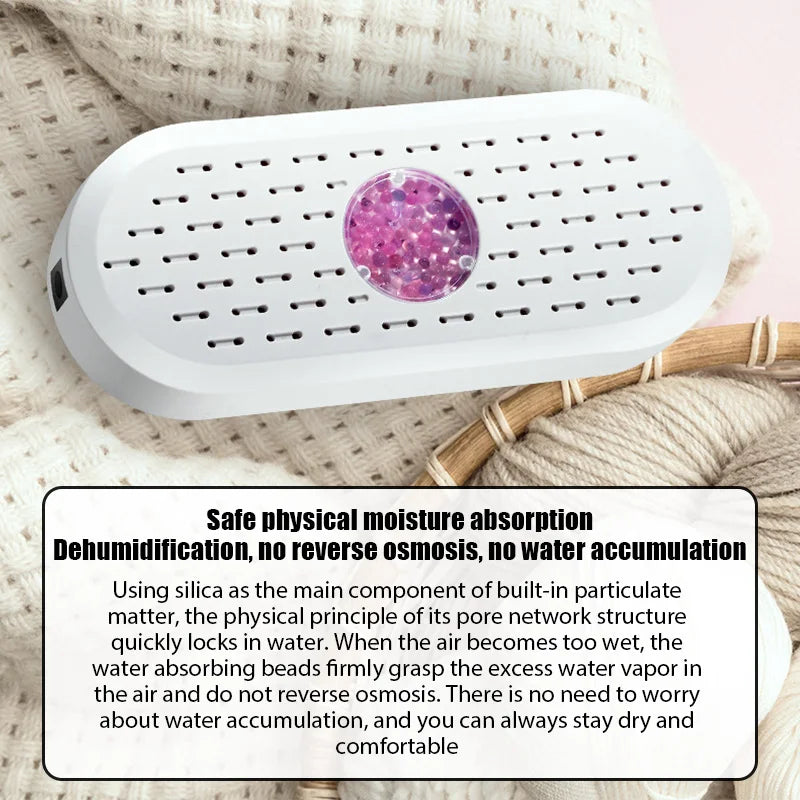 Mini Air Dryer Reusable Portable Electric Dehumidifiers USB Charging Energy Saving Electric Dryer for Closet Shoe Cabinet