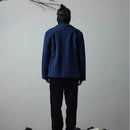 New Spring And Autumn Indigo Jacket Handmade Plant Indigo Jacket Casual Suit Jacket Retro French Workwear