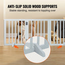 SucceBuy Free Standing Dog Gate Freestanding Pet Gate 3 Panels Foldable Dog Gate for Narrow Passageways Expandable Dog Barrier