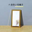 1Pcs 1/12 Dollhouse Miniature Accessories Mini Alloy Mirror Simulation Bathroom Mirror Model Toys for Doll House Decoration