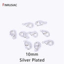 14k/18k Gold Plated Brass 10mm 12mm Lobster Clasps For Jewelry Making, Handmade DIY Jewelry Necklace Accessories Wholesale