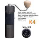 Kingrinder K4 /K6 manual coffee grinder portable mill 420stainless steel 48mm stainless steel Titanium plating burr
