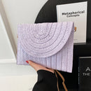Summer Beach Straw Clutch Bag Cute Crossbody Bag for Women Travel Shoulder Bags Purse Ladies Casual Wicker Handbags