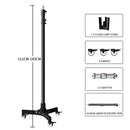 145cm Projector Tripod Stand Laptop Tripod Adjustable Height 23 to 63" Standing Desk Outdoor Computer Desk Stand for Studio