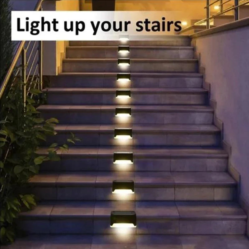 Solar Deck Lights 12 Pack Outdoor Step Lights Waterproof Led Solar Lights for Railing Stairs Step Fence Yard Patio and Pathway