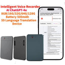 AI ChatGPT-4 Intelligent Voice Recorder Noise Reduction 8-128GB 59 Languages Translation Summarize Device Audio Dictaphone