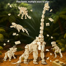 1225pcs 4in1 Jurassic Dinosaur Skeleton Fossil Building Blocks T-Rex Stegosaurus Triceratops Bricks Toys For Children Boy Gift