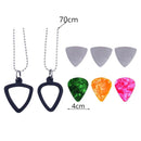 Guitar Pick Holder Guitar Picks Storage Necklace Portable with 6 Picks for Bass Electric Guitar Gifts Musicians Music Lovers