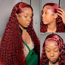The Burgundy Archive | 99J HD Lace Front Human Hair Wig, 200% Density
