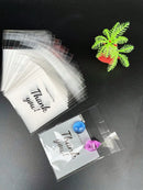 100pcs 3 Sizes Thank You Printed OPP Self-sealing Bags, Small Gift Bags For Gift And Party Decoration