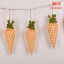2/3PCS Easter Ornaments Carrots Rabbit Hanging Pendant Toy Cloth Props Happy Easter Decorations 2023 for Home Party