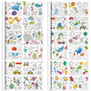 90cm Animal Canvas Children's Drawing Roll DIY Coloring Paper Roll Color Filling Graffiti Paper-cut Painting Educational School