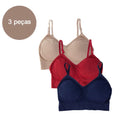 3 Pcs Women's Lingierie Cropped Women's Bras Sexy Bras Women's Tops Free Shipping Sutia Polyester 90%