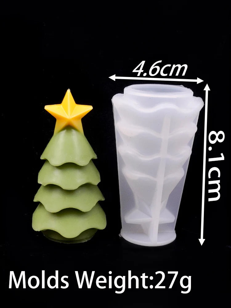 DIY Christmas Crystal Ball Silicone Mold Round Scented Candle Mould Embossed Christmas Tree Snowman Elk Holiday Decor Craft Gift